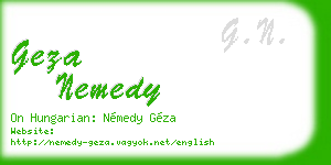 geza nemedy business card